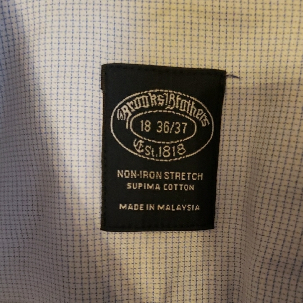 Brooks Brothers Blue Microcheck Dress Shirt - Picture 2 of 6